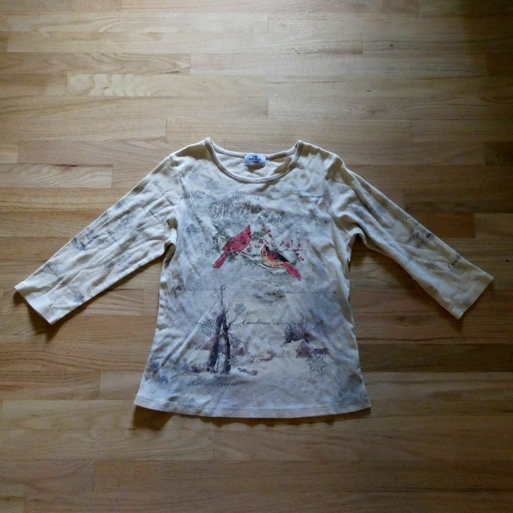 Vintage Y2K Graphic Long-Sleeve Top